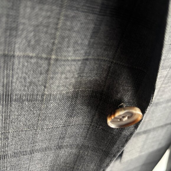 $1600 Jack Victor Grey Plaid Check Suit- 40, Pants 32 Made in Canada - Picture 4 of 16